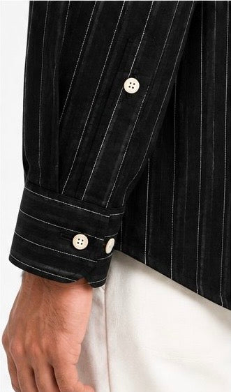 LIQUID LENIN STRIPE SHIRT
