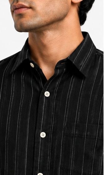 LIQUID LENIN STRIPE SHIRT