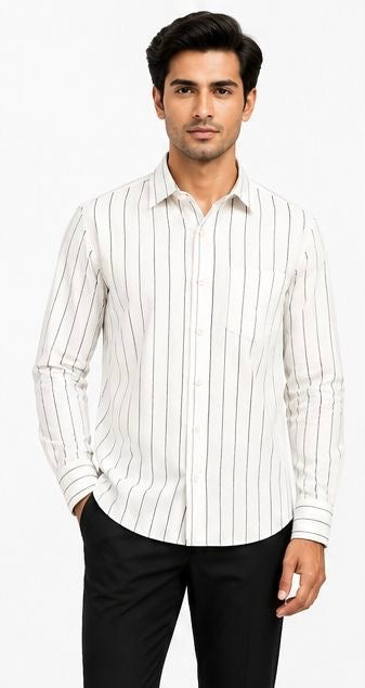 LIQUID LENIN STRIPE SHIRT