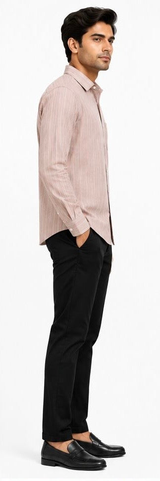 LIQUID LENIN STRIPE SHIRT