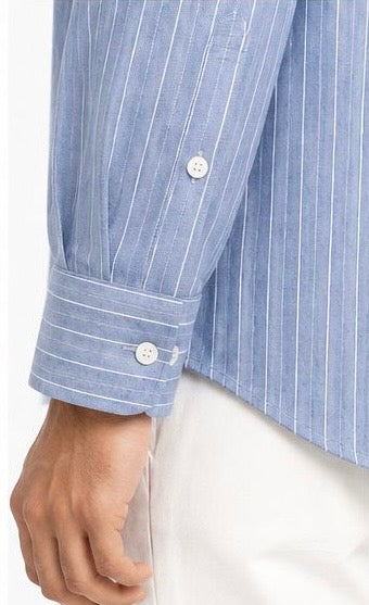 LIQUID LENIN STRIPE SHIRT