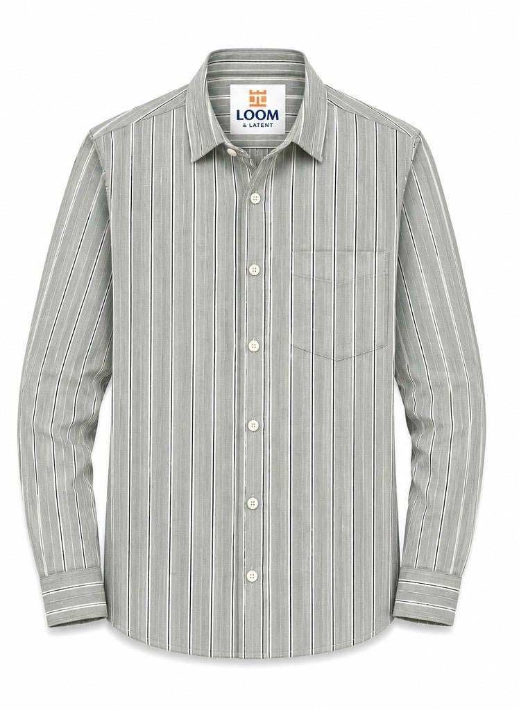 LIQUID LENIN STRIPE SHIRT