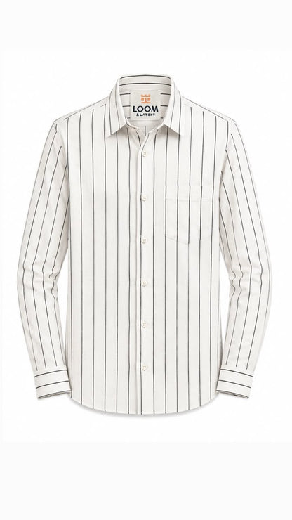 LIQUID LENIN STRIPE SHIRT