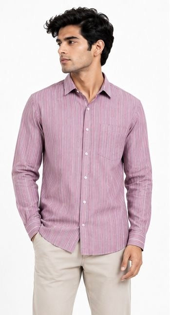 LIQUID LENIN STRIPE SHIRT