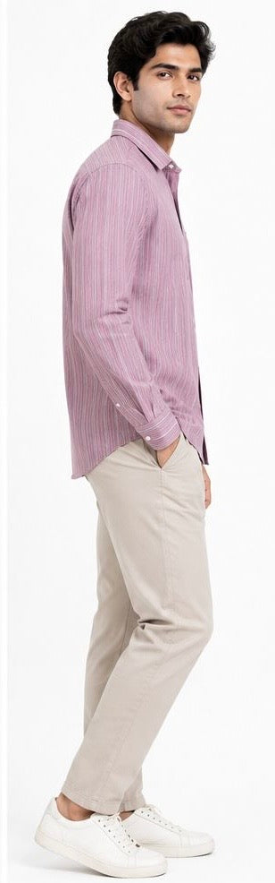 LIQUID LENIN STRIPE SHIRT